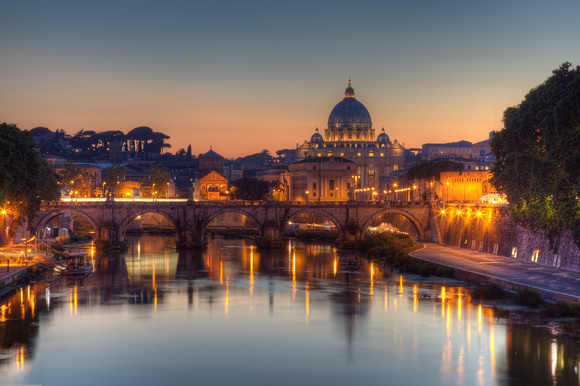 Towards the Vatican at Twilight