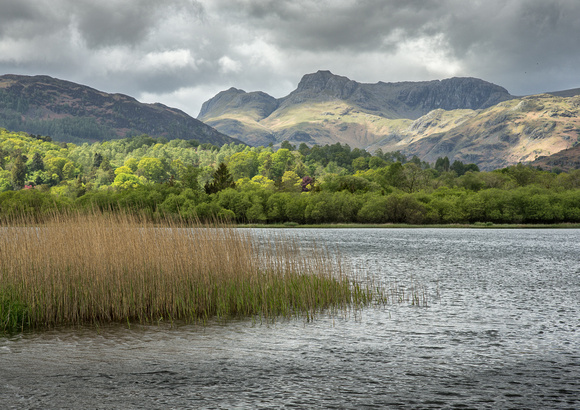 The Langdale Pikes Across Elterwater